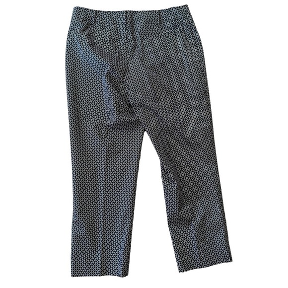 Talbots women’s black and white geometric pleated cropped casual pants size 10P - Picture 2 of 5